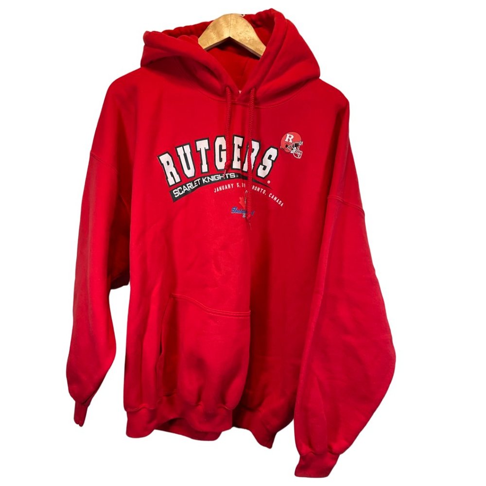 Mens Red "Rutgers Scarlet Knights" Pullover Hoodie - Picture 1 of 2